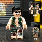 Minifigure – East Asian gangster Irish with the traditional Japanese tattoos irezumi and pompadour hairstyle (LEGO Compatible)
