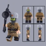 Minifigure – Soviet Red Army machine gunner fully equipped for winter combat during World War II (LEGO Compatible)
