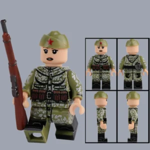Minifigure – female soldier sniper of the Soviet Red Army (LEGO Compatible)