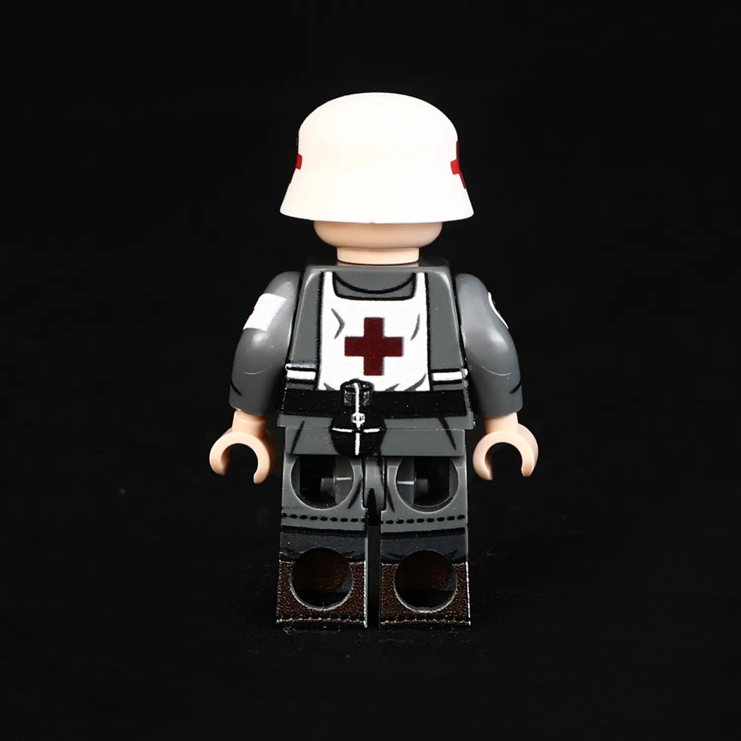 the back of Minifigure - German combat medic (Sanitäter) World War II (LEGO Compatible)