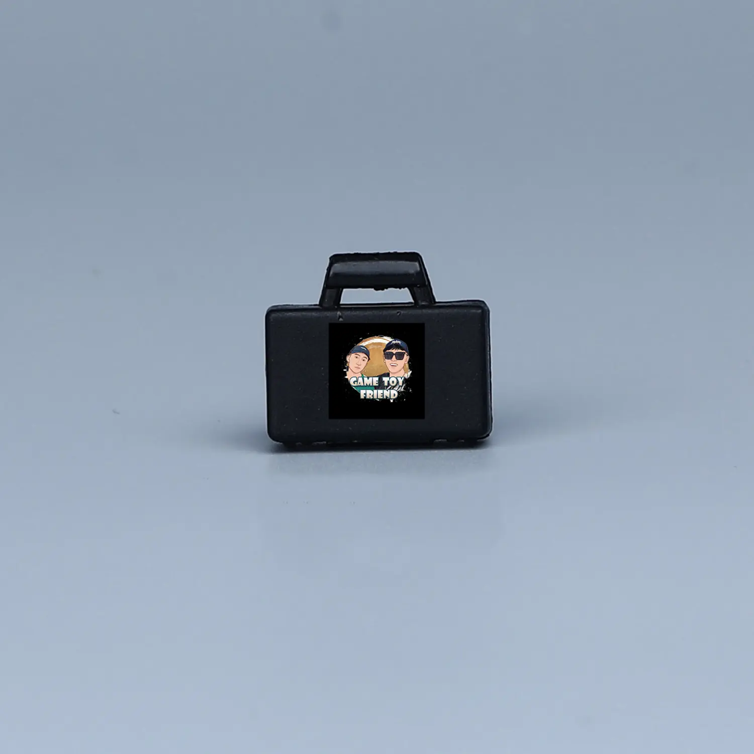 Custom Piece Miniature – army military briefcase or dispatch case molded in a black color printed with German swastika (Hakenkreuz) symbol – 3D Print for LEGO minifigure