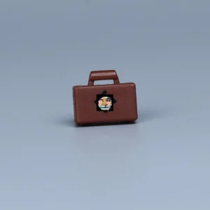 Custom Piece Miniature – army military briefcase or dispatch case molded in a brown color printed with German swastika (Hakenkreuz) symbol – 3D Print for LEGO minifigure Custom Piece Miniature – army military briefcase or dispatch case molded in a brown color printed with German swastika (Hakenkreuz) symbol – 3D Print for LEGO minifigure
