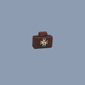 Custom Piece Miniature – army military briefcase or dispatch case molded in a brown color printed with a Iron Cross (Eisernes Kreuz) – 3D Print for LEGO minifigure Custom Piece Miniature – army military briefcase or dispatch case molded in a brown color printed with a Iron Cross (Eisernes Kreuz) – 3D Print for LEGO minifigure