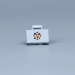 Custom Piece Miniature – army military briefcase or dispatch case molded in a light grey color printed with German swastika (Hakenkreuz) symbol – 3D Print for LEGO minifigure