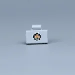Custom Piece Miniature – army military briefcase or dispatch case molded in a light grey color printed with a Iron Cross (Eisernes Kreuz) – 3D Print for LEGO minifigure