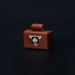 Custom Piece Miniature – army military briefcase or satchel molded in a brown color printed in white with the Wehrmachtsadler – 3D Print for LEGO minifigure