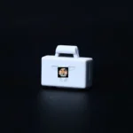 Custom Piece Miniature – army military briefcase or satchel molded in a light grey color printed in white with the Wehrmachtsadler – 3D Print for LEGO minifigure