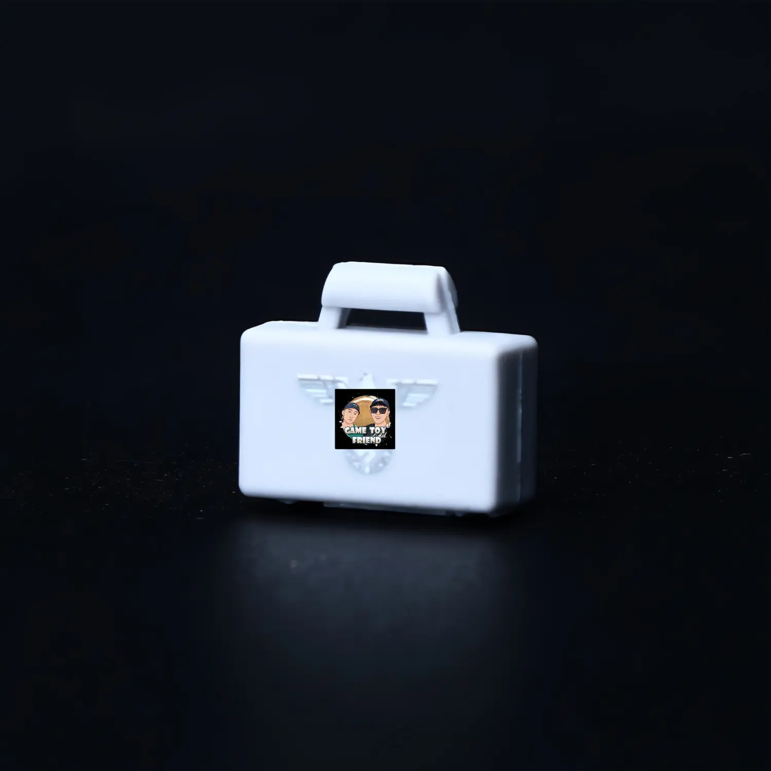 Custom Piece Miniature – army military briefcase or satchel molded in a light grey color printed in white with the Wehrmachtsadler – 3D Print for LEGO minifigure Custom Piece Miniature – army military briefcase or satchel molded in a light grey color printed in white with the Wehrmachtsadler – 3D Print for LEGO minifigure