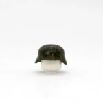 Custom Piece Miniature – military Helmet German Stahlhelm (steel helmet) decorated with a dark forest camouflage pattern from the World War II  – 3D Print for LEGO minifigure