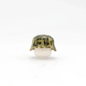 Custom Piece Miniature – military Helmet German Stahlhelm (steel helmet) decorated with a camouflage pattern known as Splittertarnmuster (splinter pattern) from the World War II  – 3D Print for LEGO minifigure Custom Piece Miniature – military Helmet German Stahlhelm (steel helmet) decorated with a camouflage pattern known as Splittertarnmuster (splinter pattern) from the World War II – 3D Print for LEGO minifigure