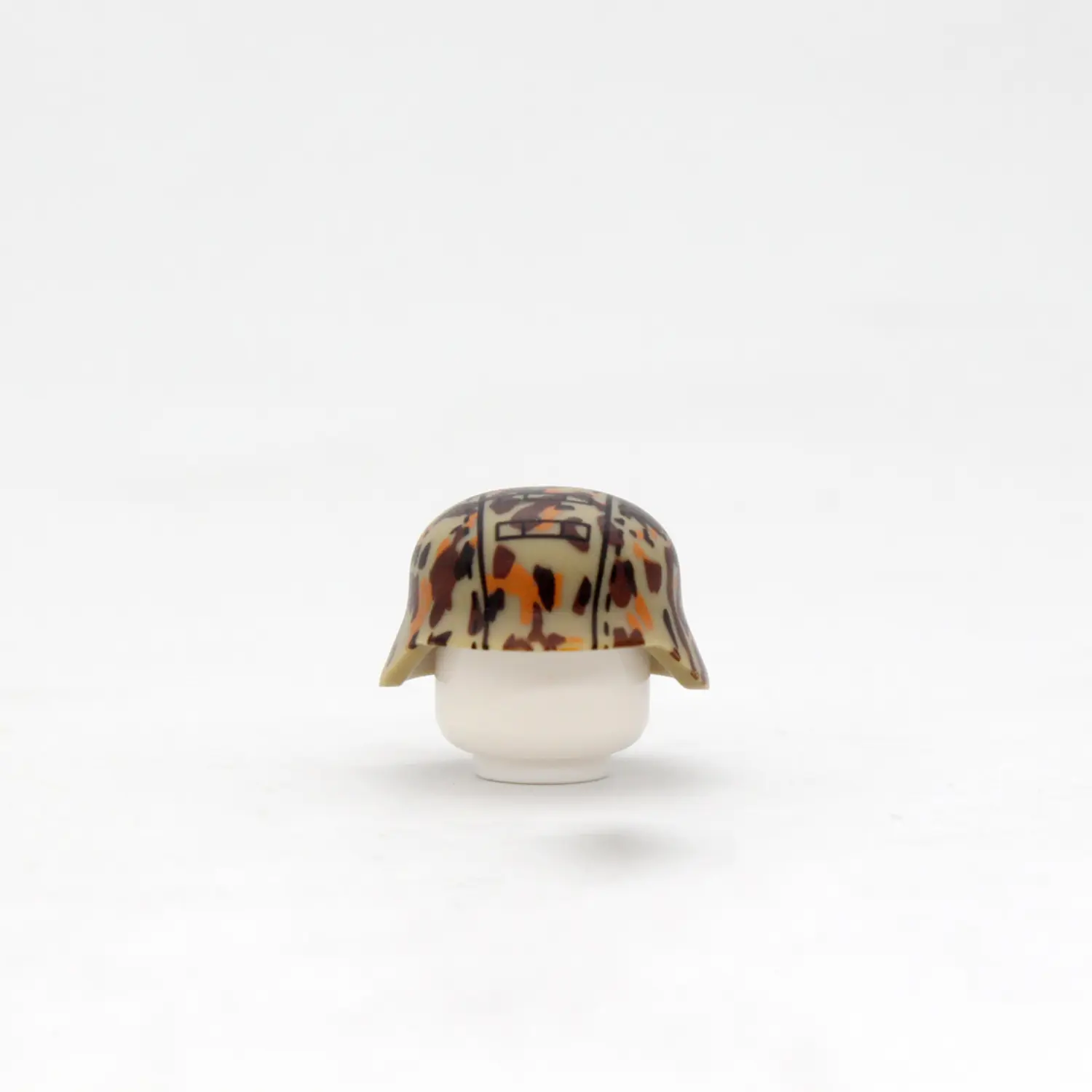 Custom Piece Miniature – military Helmet German Stahlhelm (steel helmet) decorated with a camouflage pattern known as Erbsenmuster (pea dot pattern) from the World War II – 3D Print for LEGO minifigure