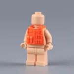 Custom Piece Miniature – modern plate carrier or load-bearing tactical vest molded in a bright orange color – 3D Print for LEGO minifigure