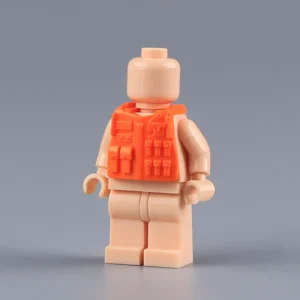 Custom Piece Miniature – modern plate carrier or load-bearing tactical vest molded in a bright orange color – 3D Print for LEGO minifigure Custom Piece Miniature – modern plate carrier or load-bearing tactical vest molded in a bright orange color – 3D Print for LEGO minifigure