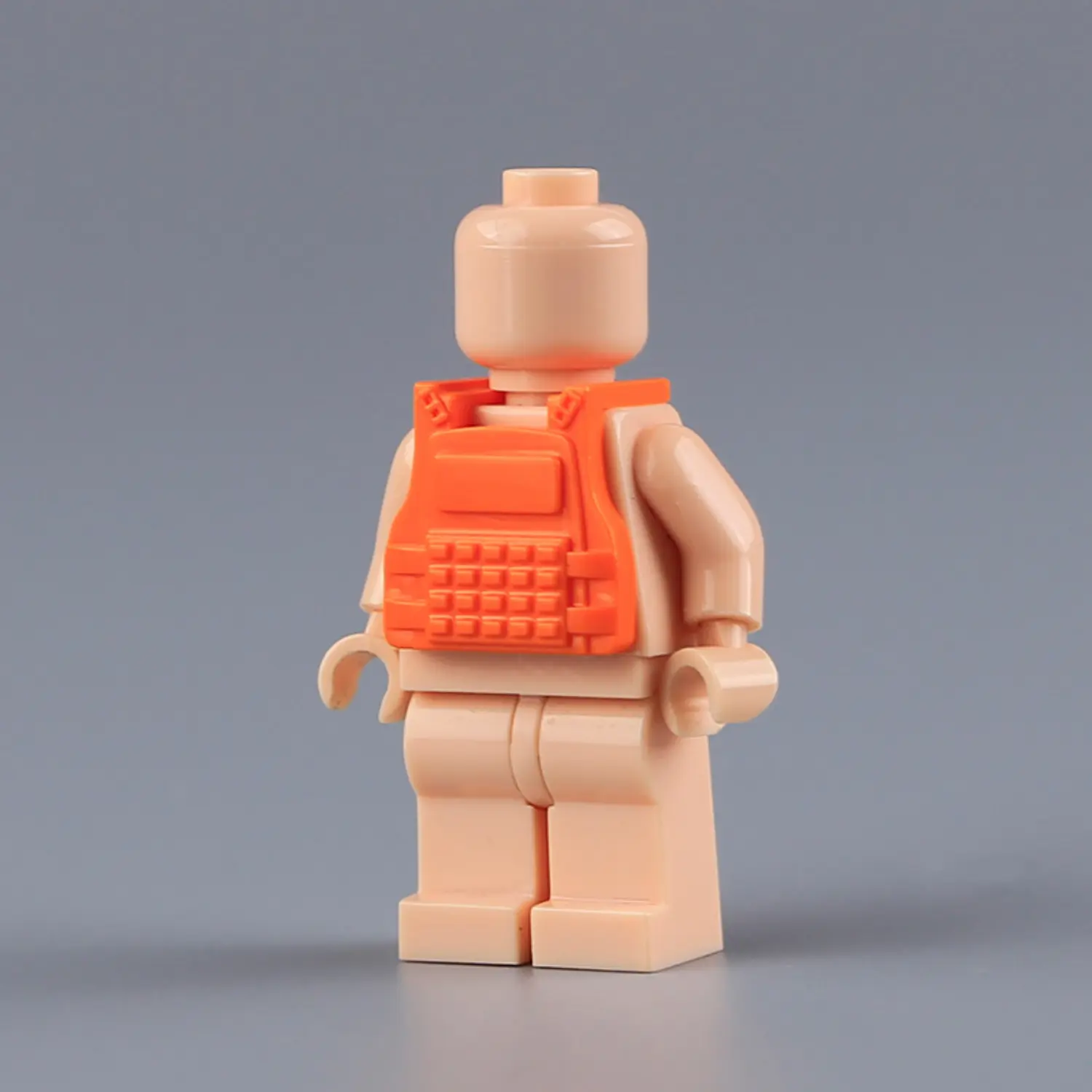 Custom Piece Miniature – modern plate carrier tactical vest molded in a bright orange color – 3D Print for LEGO minifigure
