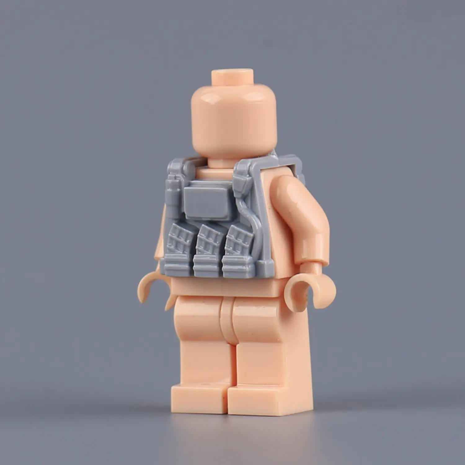 Custom Piece Miniature – modern plate carrier tactical vest molded in a light grey color – 3D Print for LEGO minifigure