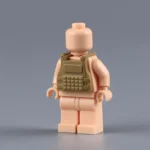Custom Piece Miniature – modern plate carrier tactical vest molded in a tan or olive drab color – 3D Print for LEGO minifigure