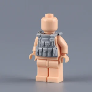 Custom Piece Miniature – tactical vest molded load-bearing vest or plate carrier in a grey color – 3D Print for LEGO minifigure Custom Piece Miniature – tactical vest molded load-bearing vest or plate carrier in a grey color – 3D Print for LEGO minifigure