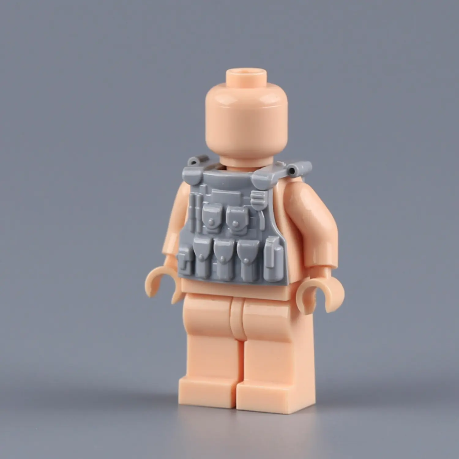 Custom Piece Miniature – tactical vest molded load-bearing vest or plate carrier in a grey color – 3D Print for LEGO minifigure