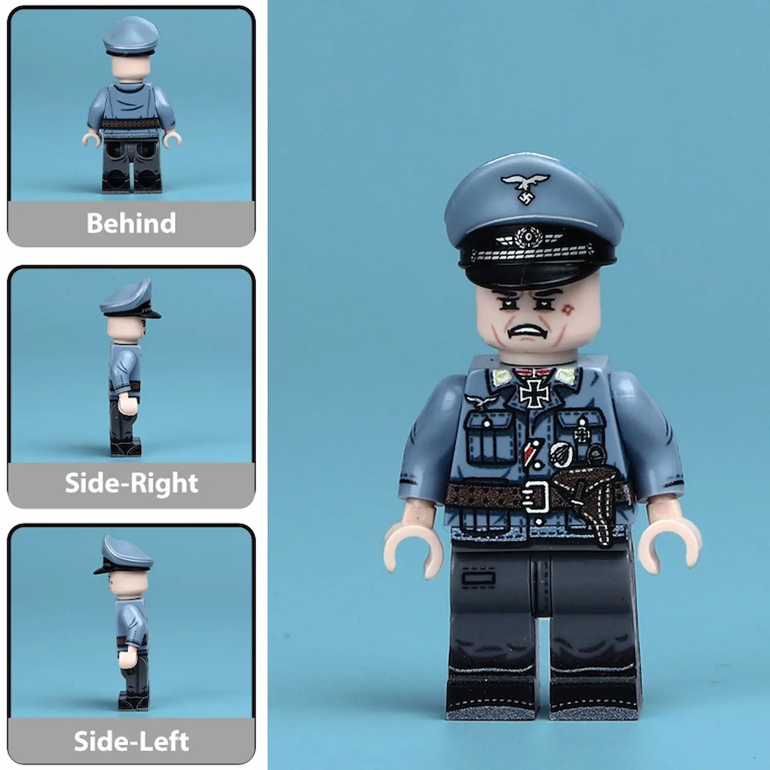 Minifigure - German Air Force (Luftwaffe) Officer from the World War II (LEGO Compatible)