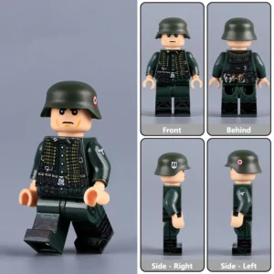 Minifigure - German MG (Machine Gun) Gunner from World War II (LEGO Compatible) Minifigure - German MG (Machine Gun) Gunner from World War II (LEGO Compatible)