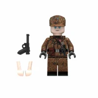 Minifigure - German soldier from a Panzer (Armored) unit Pea pattern during World War II (LEGO Compatible)