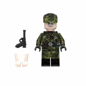 Minifigure - German soldier from a Panzer (Armored) unit during World War II (LEGO Compatible)