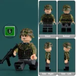 Minifigure - German soldier in Smoke Camouflage from World War II (LEGO Compatible)