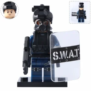 Minifigure - S.W.A.T. (Special Weapons and Tactics) officer (LEGO Compatible) Minifigure - S.W.A.T. (Special Weapons and Tactics) officer (LEGO Compatible)