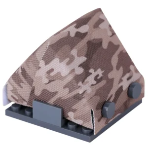 Custom Piece Miniature – A-frame pup tent printed with a classic desert camouflage pattern – 3D Print for LEGO minifigure Custom Piece Miniature – A-frame pup tent printed with a classic desert camouflage pattern – 3D Print for LEGO minifigure