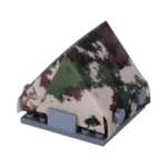 Custom Piece Miniature – A-frame pup tent printed with a modern multi-terrain winter or alpine camouflage pattern – 3D Print for LEGO minifigure