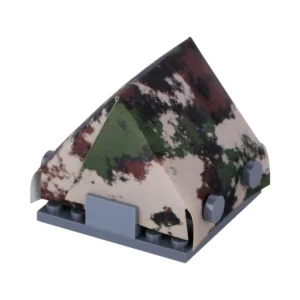 Custom Piece Miniature – A-frame pup tent printed with a modern multi-terrain winter or alpine camouflage pattern – 3D Print for LEGO minifigure Custom Piece Miniature – A-frame pup tent printed with a modern multi-terrain winter or alpine camouflage pattern – 3D Print for LEGO minifigure