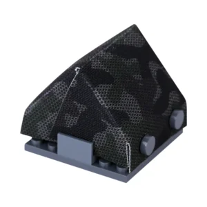 Custom Piece Miniature – A-frame pup tent printed with a modern urban or night camouflage pattern – 3D Print for LEGO minifigure Custom Piece Miniature – A-frame pup tent printed with a modern urban or night camouflage pattern – 3D Print for LEGO minifigure