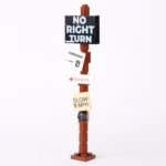Custom Piece Miniature – Allied military warning and directional signs from the European Theater of World War II (circa 1944) – 3D Print for LEGO Minifigure