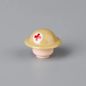Custom Piece Miniature – British Army medic's Mk II Brodie helmet from the World War II – 3D Print for LEGO minifigure Custom Piece Miniature – British Army medic's Mk II Brodie helmet from the World War II – 3D Print for LEGO minifigure