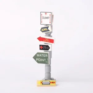 Custom Piece Miniature – British Commonwealth military road signpost from the North African Campaign of World War II – 3D Print for LEGO Minifigure Custom Piece Miniature – British Commonwealth military road signpost from the North African Campaign of World War II – 3D Print for LEGO Minifigure