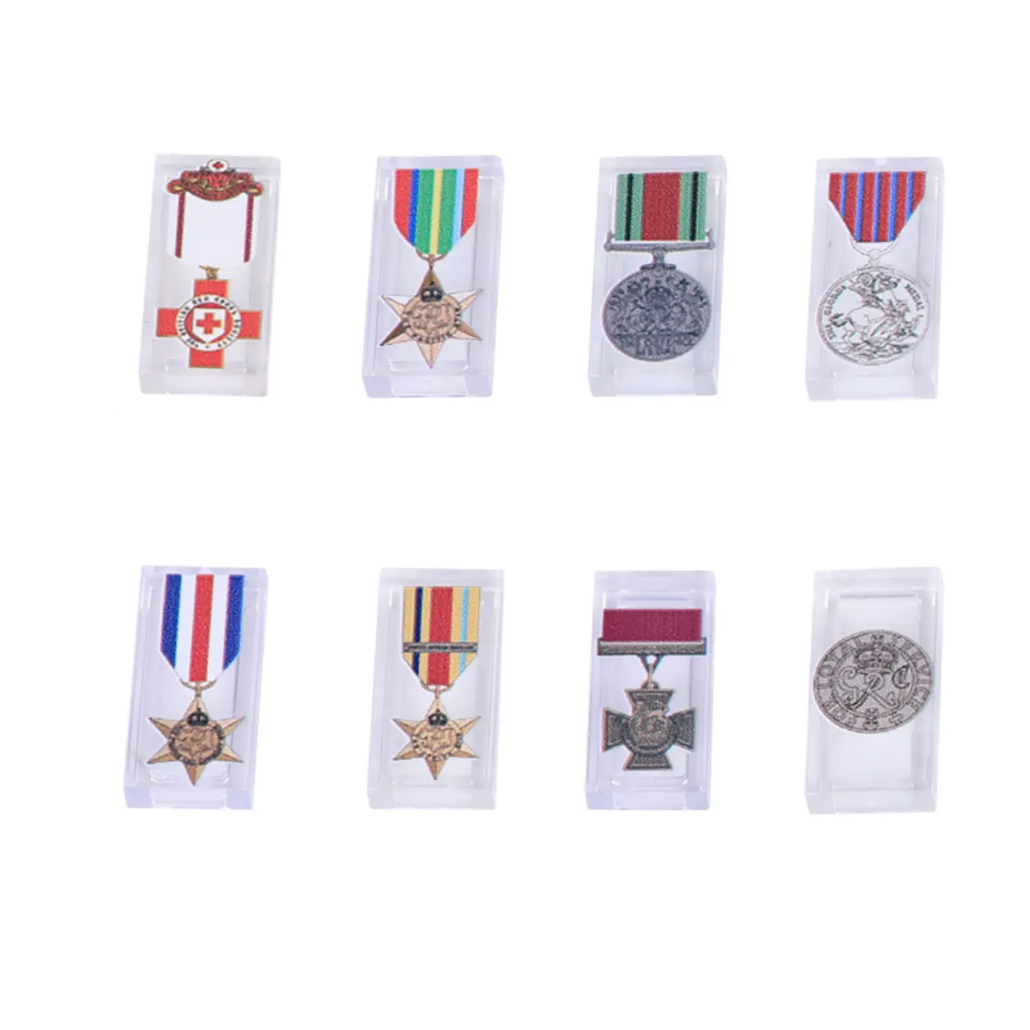 Custom Piece Miniature – British and Commonwealth military medals from the World War II – 3D Print for LEGO minifigure