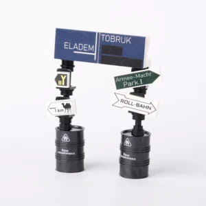 Custom Piece Miniature – German Afrikakorps (DAK) road and airfield sign from the North African Campaign of World War II – 3D Print for LEGO Minifigure Custom Piece Miniature – German Afrikakorps (DAK) road and airfield sign from the North African Campaign of World War II – 3D Print for LEGO Minifigure