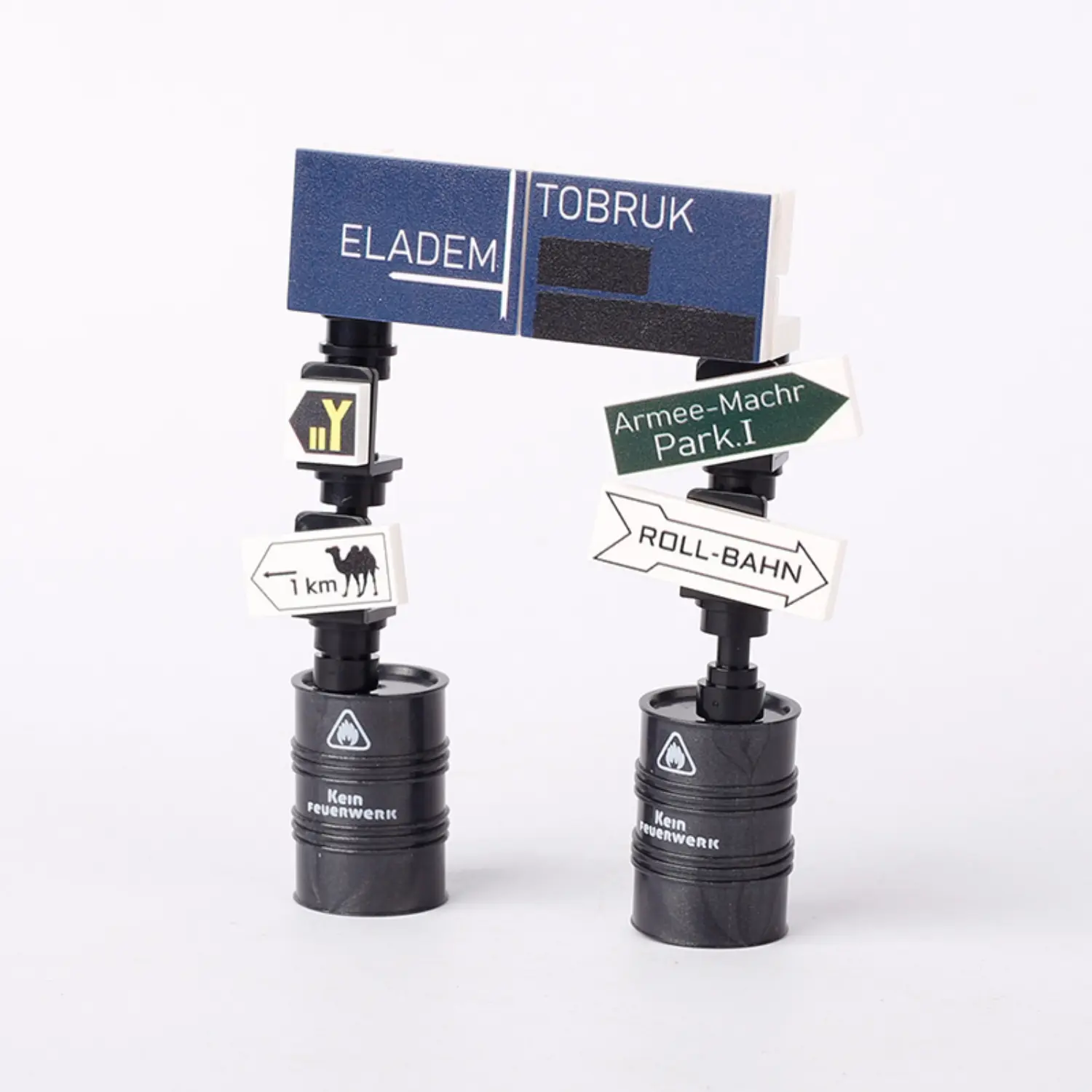 Custom Piece Miniature – German Afrikakorps (DAK) road and airfield sign from the North African Campaign of World War II – 3D Print for LEGO Minifigure Custom Piece Miniature – German Afrikakorps (DAK) road and airfield sign from the North African Campaign of World War II – 3D Print for LEGO Minifigure