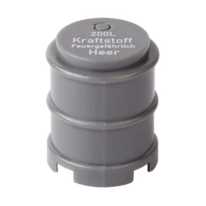 Custom Piece Miniature – German Wehrmacht 200-liter fuel drum from the World War II grey – 3D Print for LEGO Minifigure Custom Piece Miniature – German Wehrmacht 200-liter fuel drum from the World War II grey – 3D Print for LEGO Minifigure
