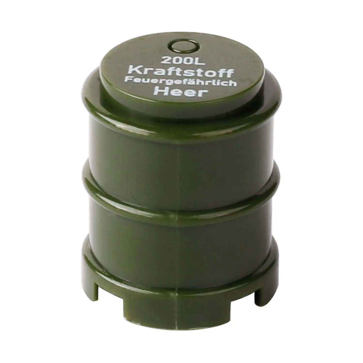 Custom Piece Miniature – German Wehrmacht 200-liter fuel drum from the World War II olive-green – 3D Print for LEGO Minifigure Custom Piece Miniature – German Wehrmacht 200-liter fuel drum from the World War II olive-green – 3D Print for LEGO Minifigure
