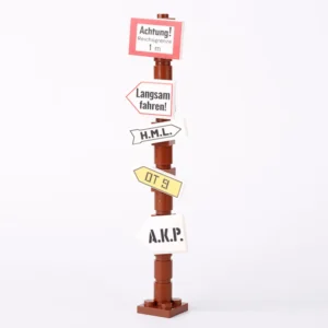Custom Piece Miniature – German military road signpost from the Battle of the Bulge 2 – 3D Print for LEGO Minifigure Custom Piece Miniature – German military road signpost from the Battle of the Bulge 2 – 3D Print for LEGO Minifigure