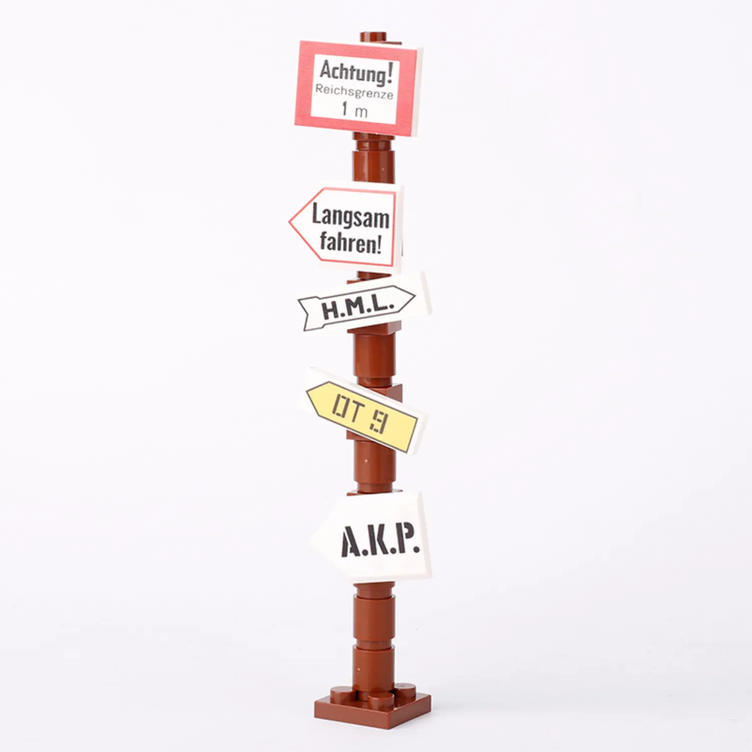Custom Piece Miniature – German military road signpost from the Battle of the Bulge 2 – 3D Print for LEGO Minifigure Custom Piece Miniature – German military road signpost from the Battle of the Bulge 2 – 3D Print for LEGO Minifigure