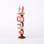 Custom Piece Miniature – German military road signpost from the Italian Campaign of World War II 2 – 3D Print for LEGO Minifigure