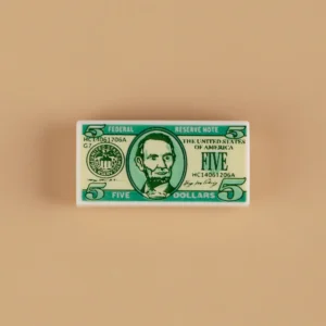 Custom Piece Miniature – United States Five-dollar bill custom-printed tile – 3D Print for LEGO minifigure Custom Piece Miniature – United States Five-dollar bill custom-printed tile – 3D Print for LEGO minifigure