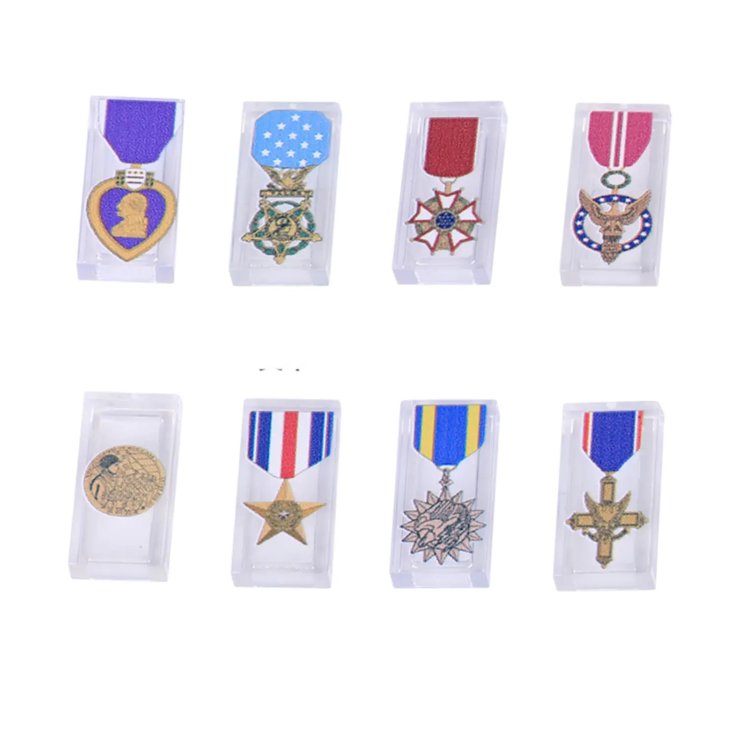 Custom Piece Miniature – United States military medals from the World War II – 3D Print for LEGO minifigure