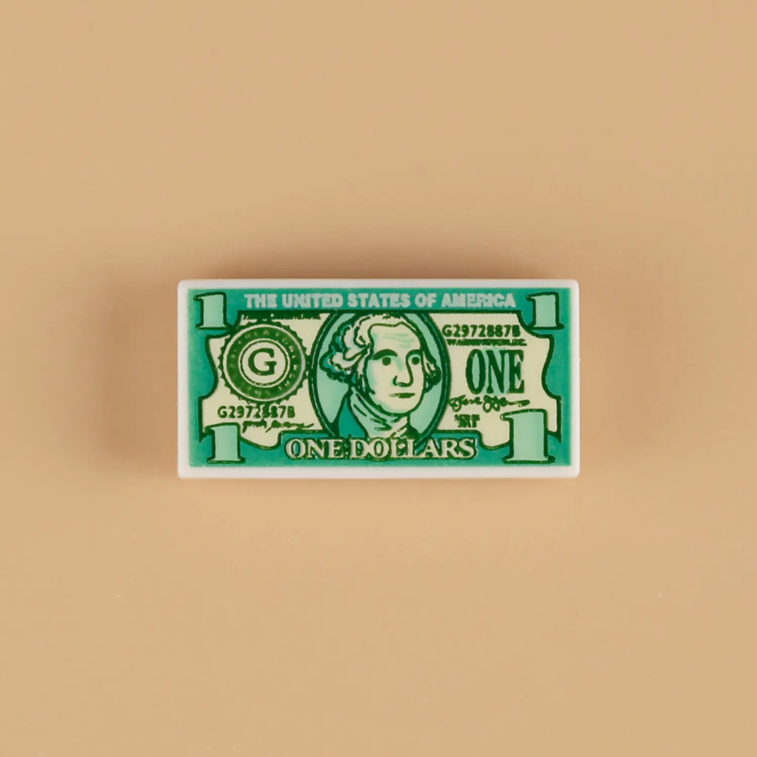 Custom Piece Miniature – United States one-dollar bill custom-printed tile – 3D Print for LEGO minifigure Custom Piece Miniature – United States one-dollar bill custom-printed tile – 3D Print for LEGO minifigure