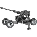 Custom Piece Miniature – World War II German 88 mm field gun FlaK 36 or FlaK 37 model black – 3D Print for LEGO minifigure