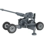 Custom Piece Miniature – World War II German 88 mm field gun FlaK 36 or FlaK 37 model dark grey – 3D Print for LEGO minifigure