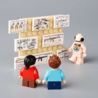Custom Piece Miniature – a technical diagram, specification sheet, or poster of various real-world firearms and weapons – 3D Print for LEGO minifigure with minifigure