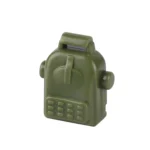 Custom Piece Miniature – military radio communications backpack molded in an olive green color – 3D Print for LEGO minifigure